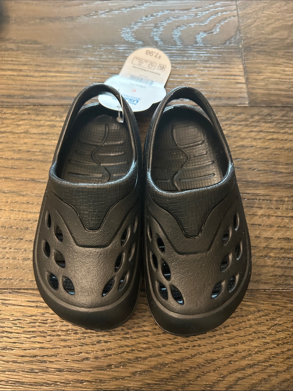wonder nation Black Kids Water Clogs with Vent Holes